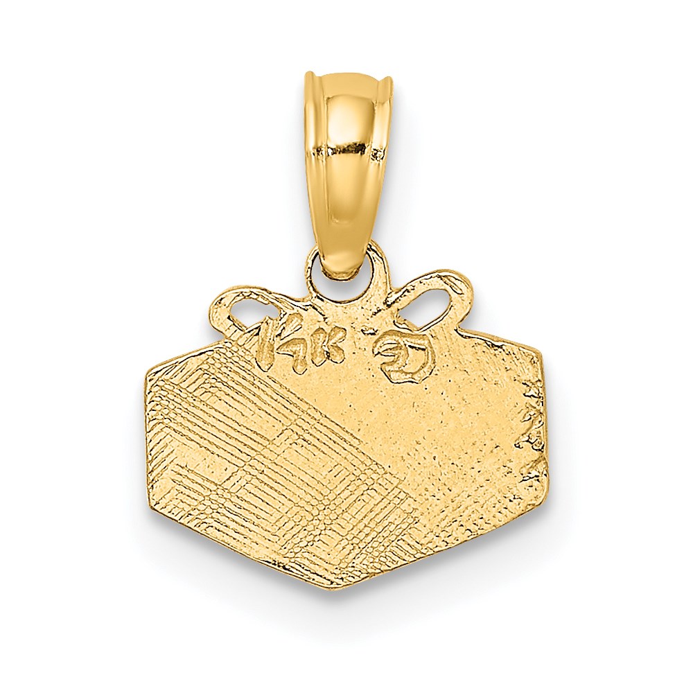 14K Gelbgold Wrapped Geschenk Venezianer Charm