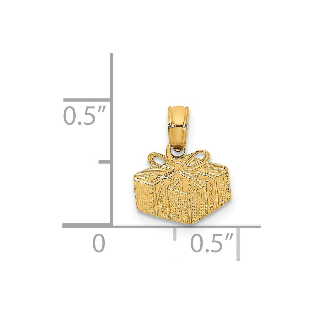 14K Gelbgold Wrapped Geschenk Venezianer Charm