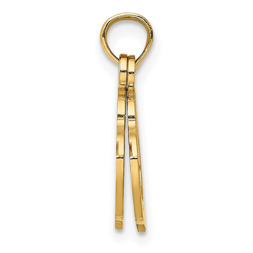 14K Gelbgold 2-piece Handcuffs Charm