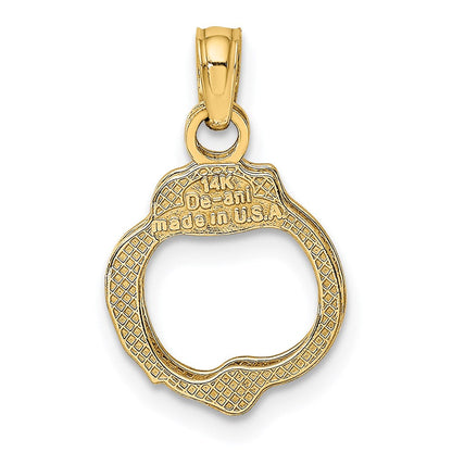 14K Gelbgold 2-piece Handcuffs Charm