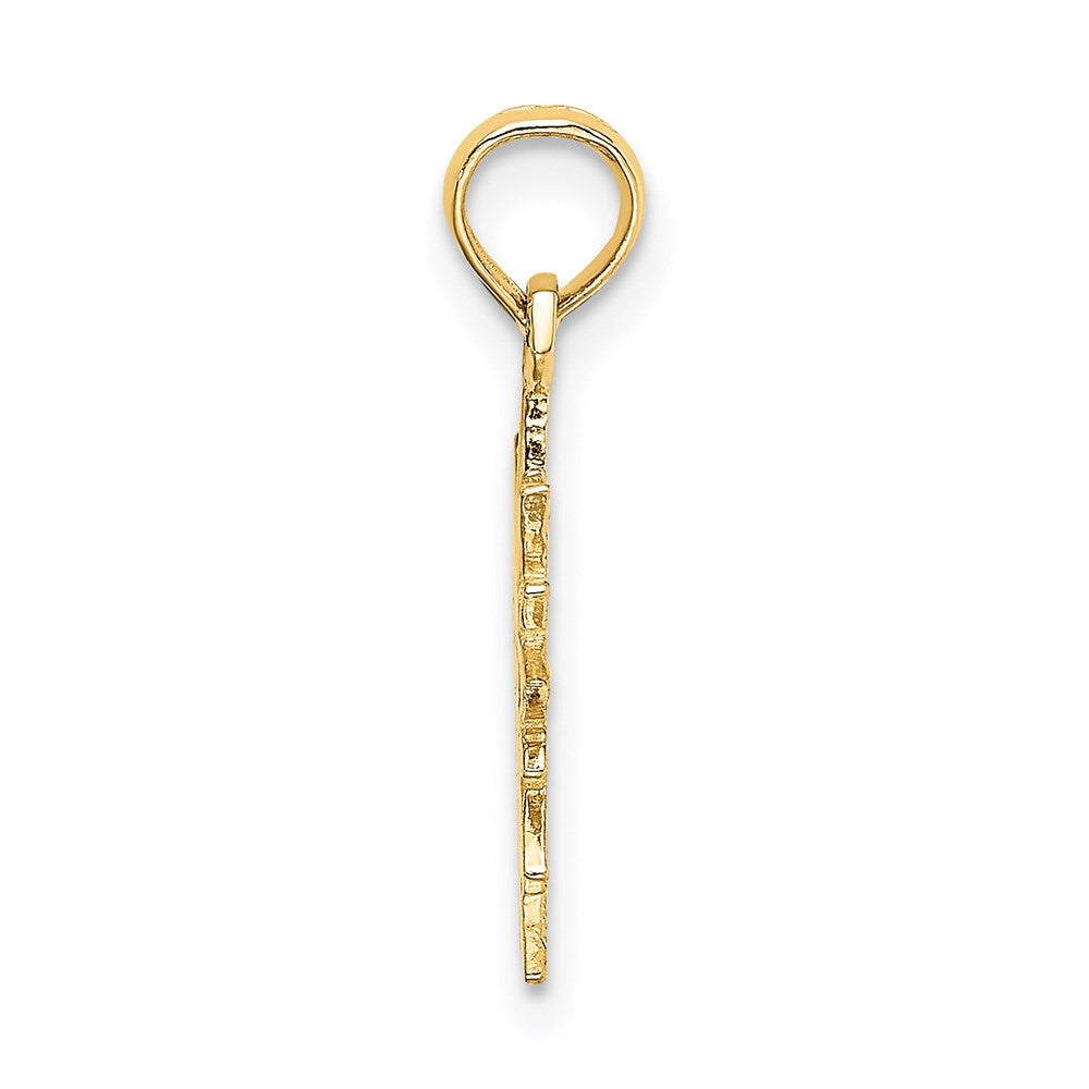 14K Gelbgold Smiling Sonne Charm