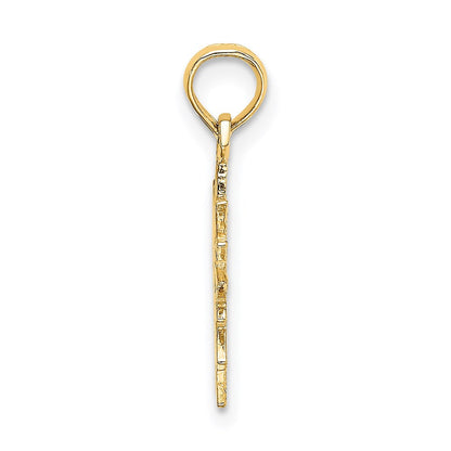 14K Gelbgold Smiling Sonne Charm