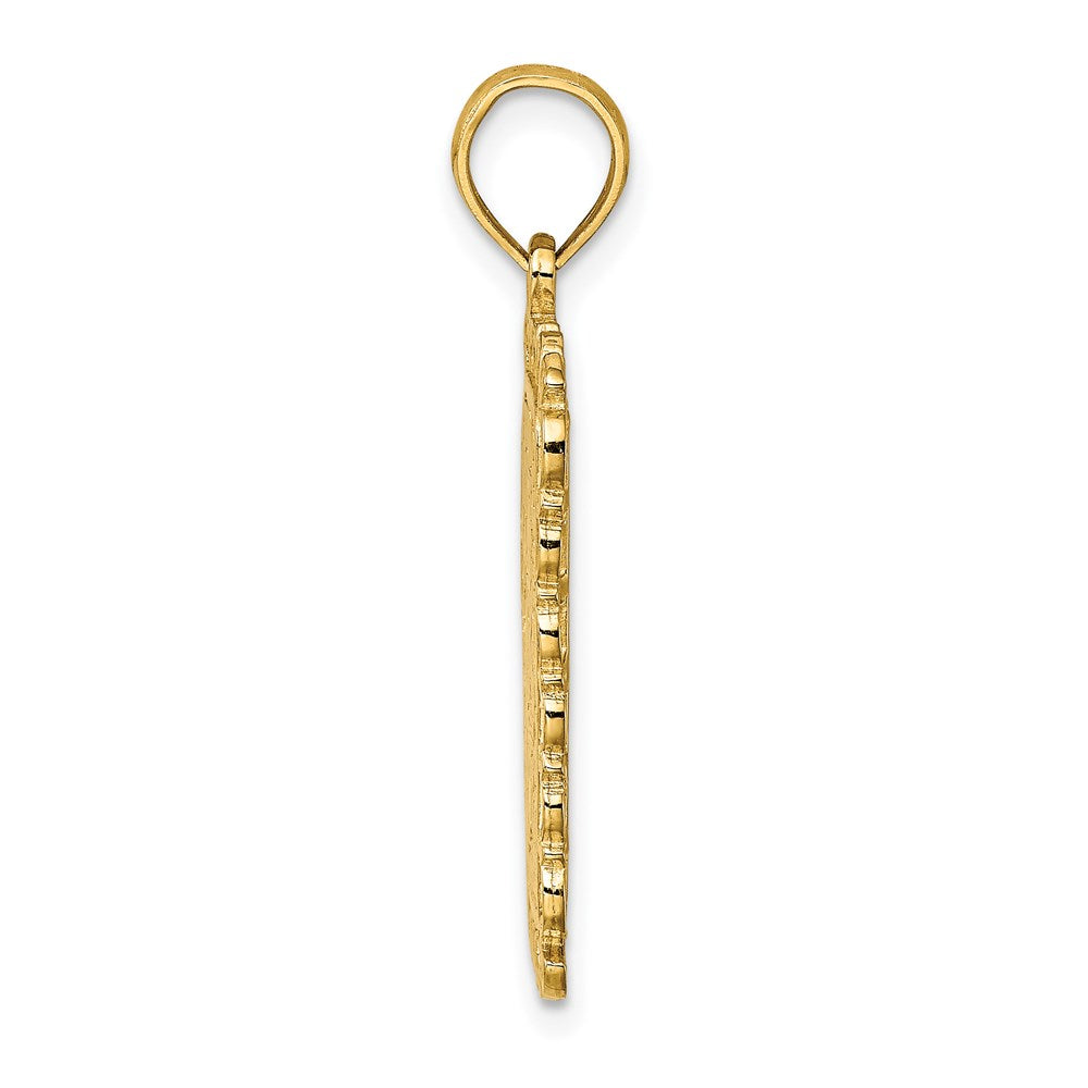 14K Gelbgold König Spielkarte Charm