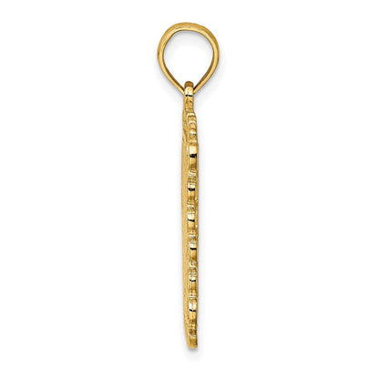 14K Gelbgold König Spielkarte Charm