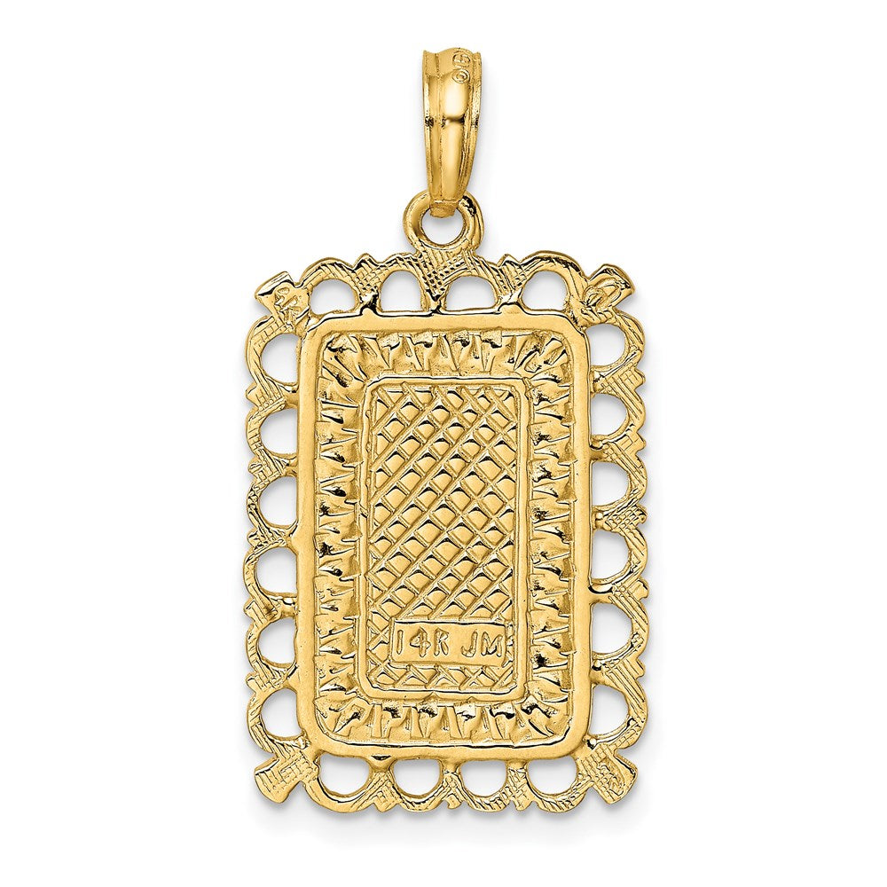 14K Gelbgold König Spielkarte Charm