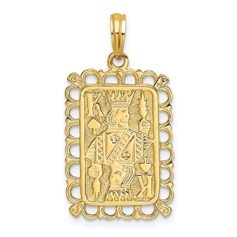 14K Gelbgold König Spielkarte Charm