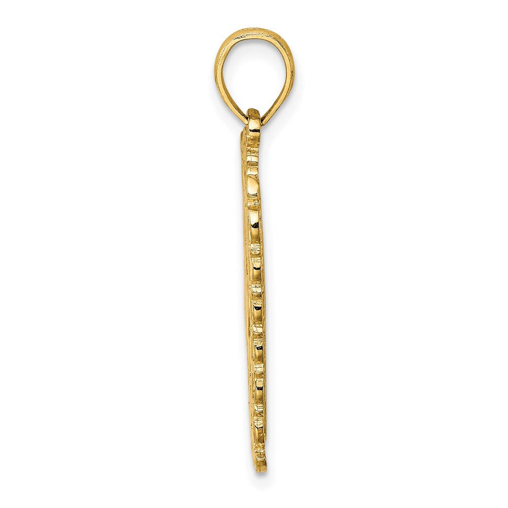14K Gelbgold Charm Spielkarten Herz und Ass