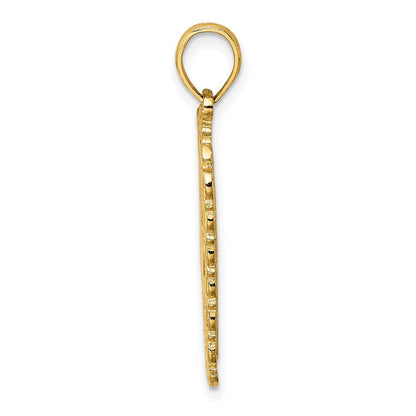 14K Gelbgold Charm Spielkarten Herz und Ass