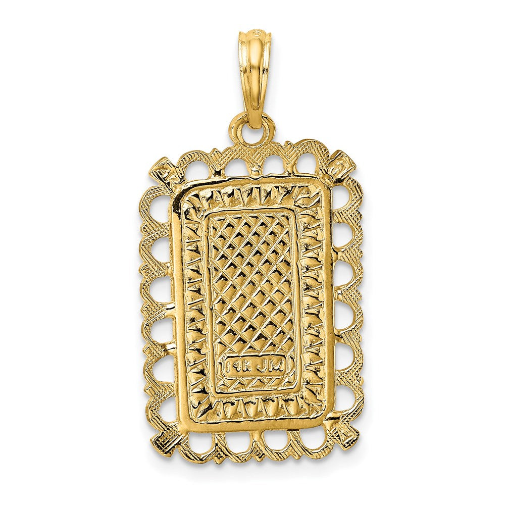 14K Gelbgold Charm Spielkarten Herz und Ass