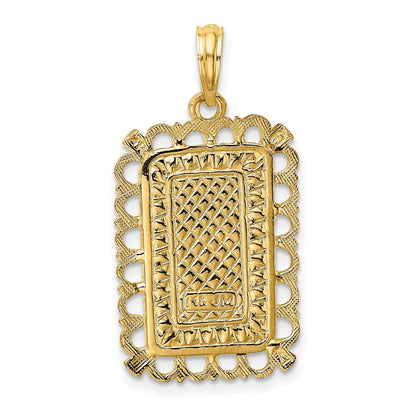 14K Gelbgold Charm Spielkarten Herz und Ass