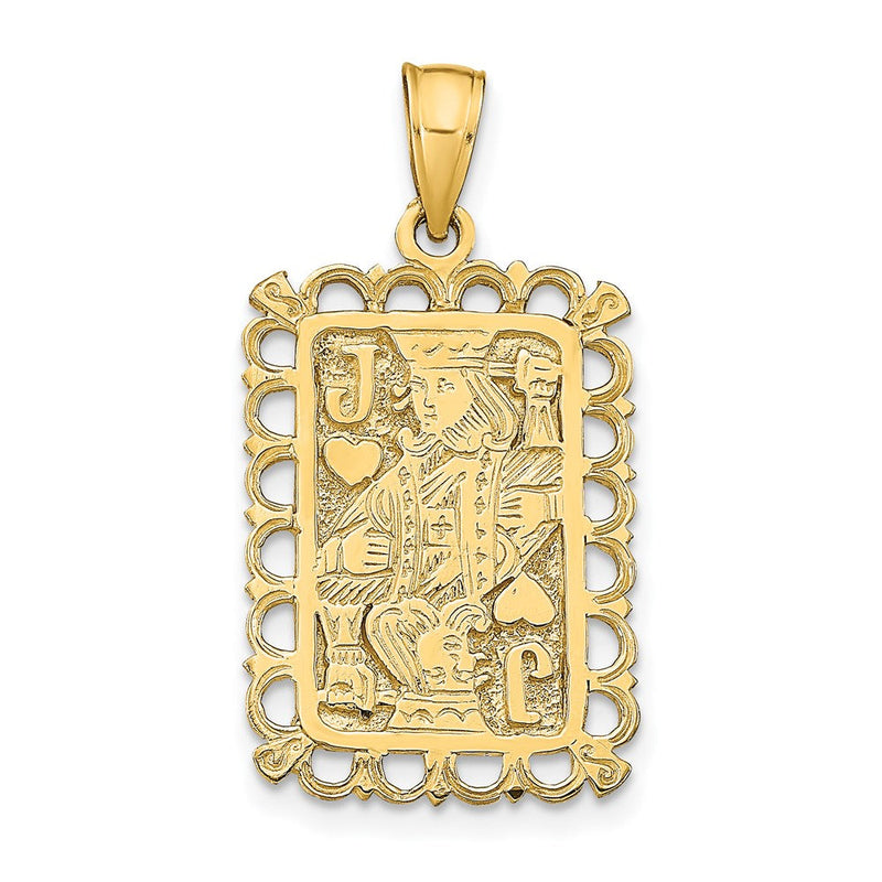 14K Gelbgold Herz-Bube-Anhänger