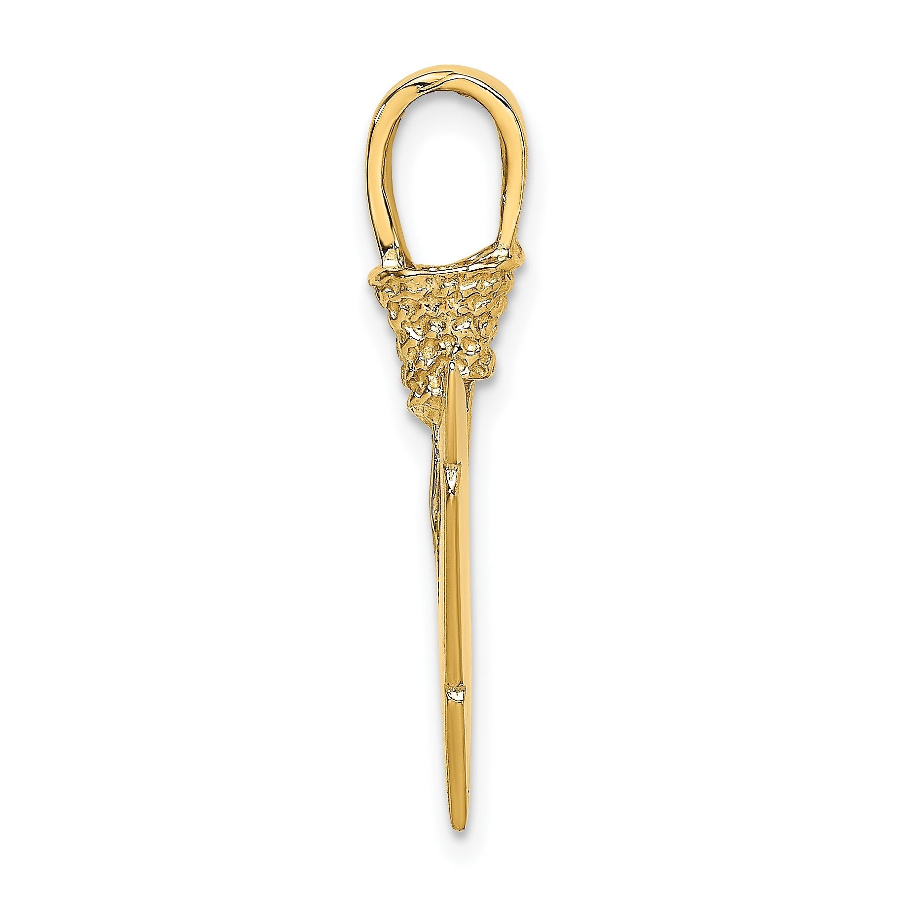 585 Gelbgold 3-D-Pfeilspitzen-Charm