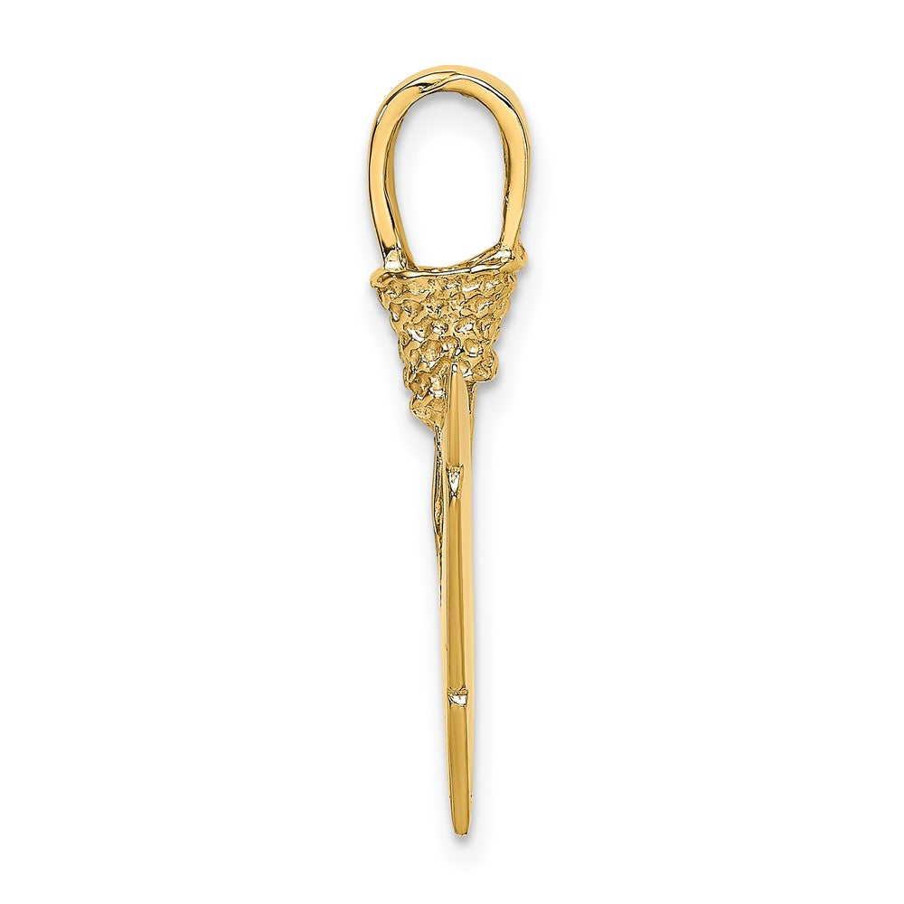 585 Gelbgold 3-D-Pfeilspitzen-Charm