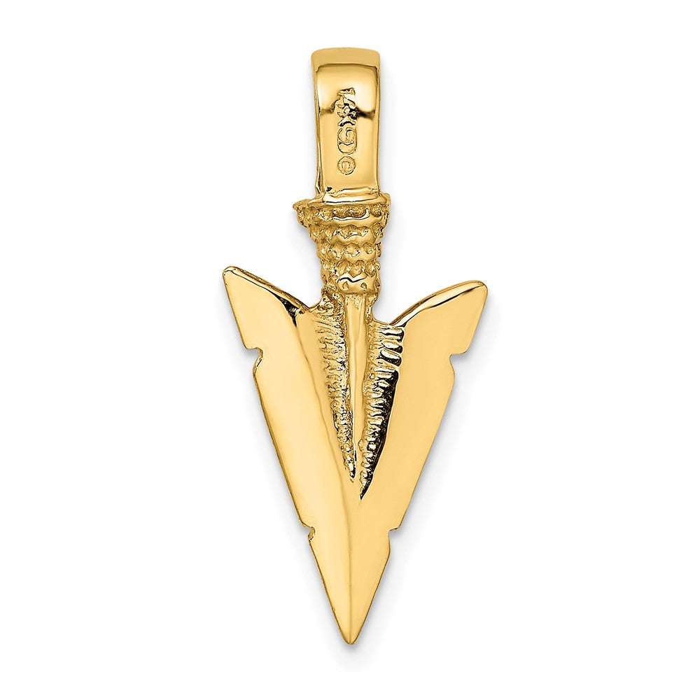 585 Gelbgold 3-D-Pfeilspitzen-Charm