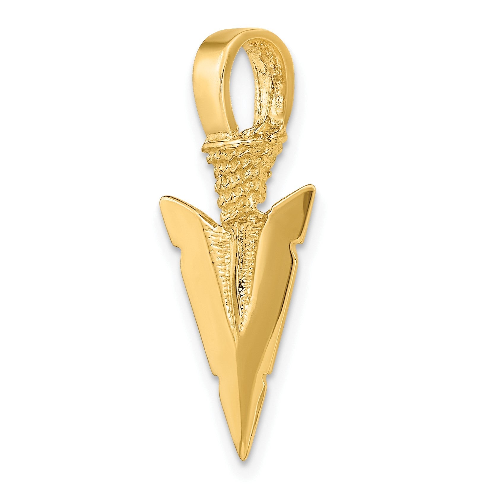 585 Gelbgold 3-D-Pfeilspitzen-Charm