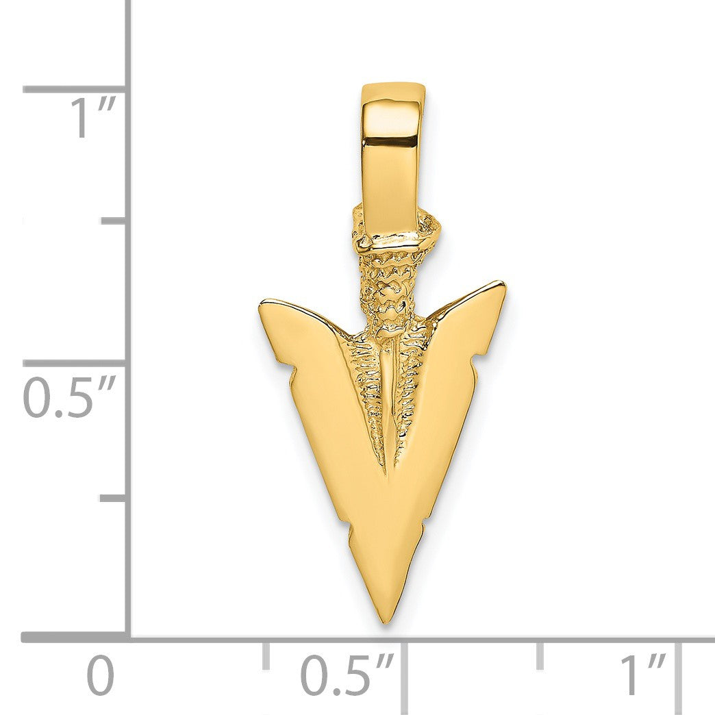 585 Gelbgold 3-D-Pfeilspitzen-Charm