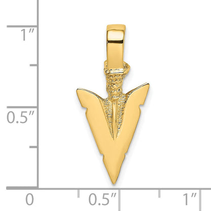 585 Gelbgold 3-D-Pfeilspitzen-Charm