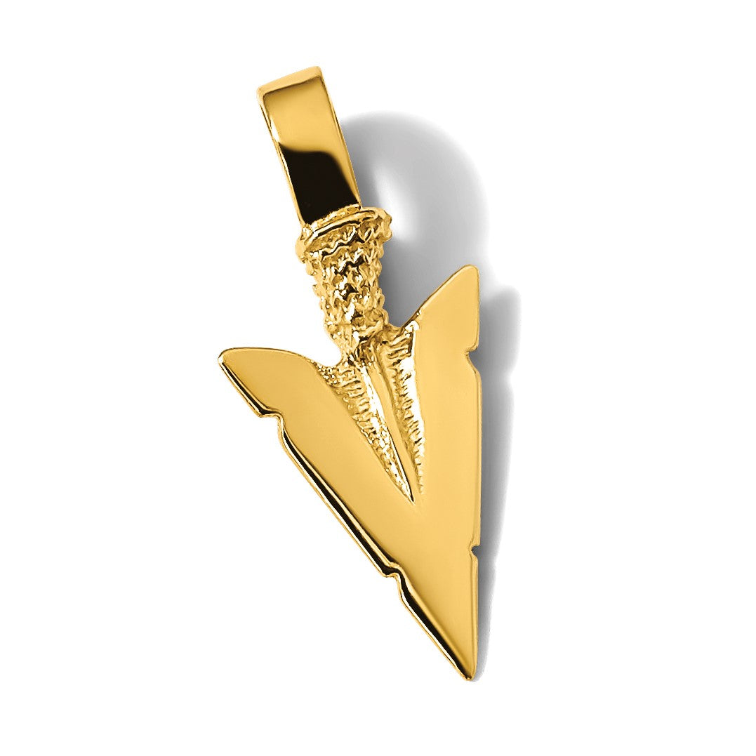 585 Gelbgold 3-D-Pfeilspitzen-Charm