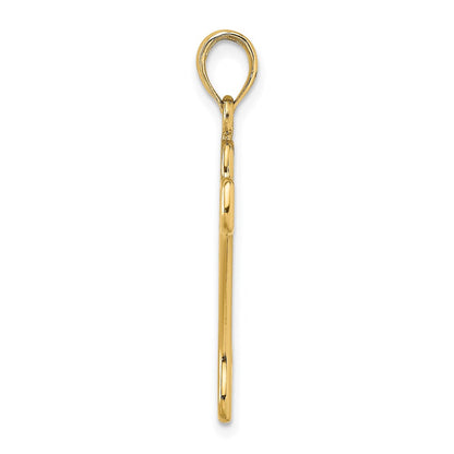 14K Gelbgold Ausgeschnitten Poliert Hund Bone Charm