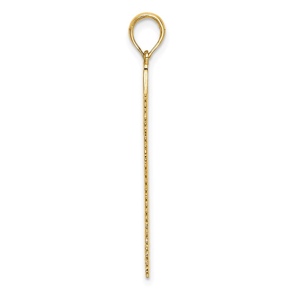 14K Gelbgold 3-d Flach Hand Saw Charm