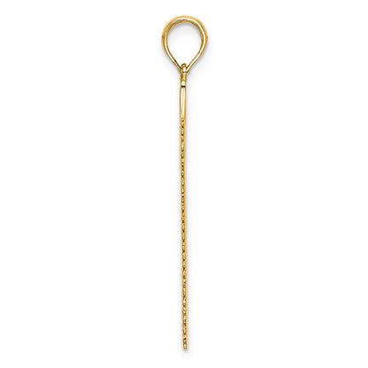 14K Gelbgold 3-d Flach Hand Saw Charm