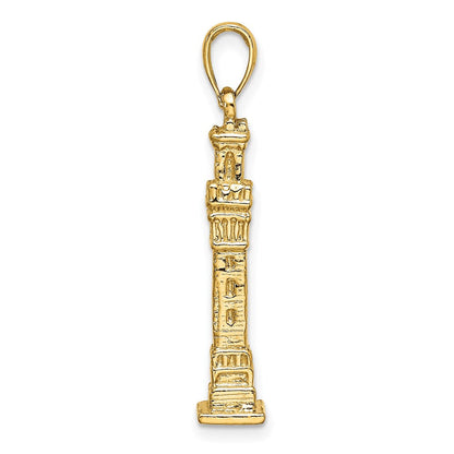 14K Gelbgold 3D-Pilgrim-Denkmal-Charm