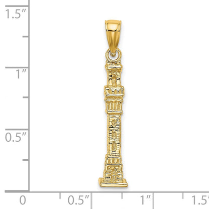 14K Gelbgold 3D-Pilgrim-Denkmal-Charm