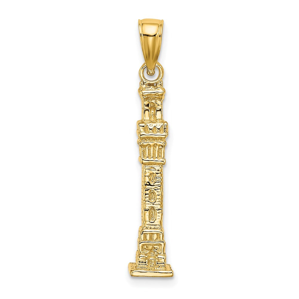 14K Gelbgold 3D-Pilgrim-Denkmal-Charm