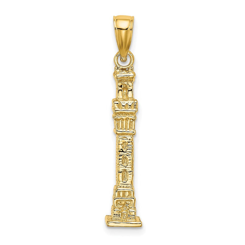 14K Gelbgold 3D-Pilgrim-Denkmal-Charm
