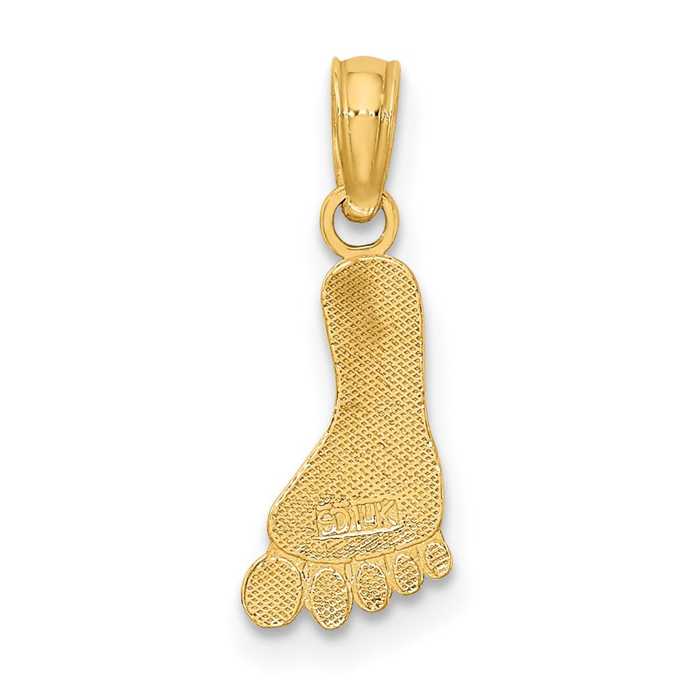 14K Gelbgold Poliert Foot Charm