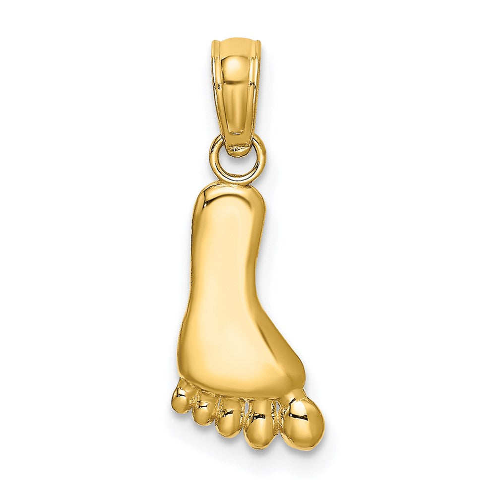 14K Gelbgold Poliert Foot Charm