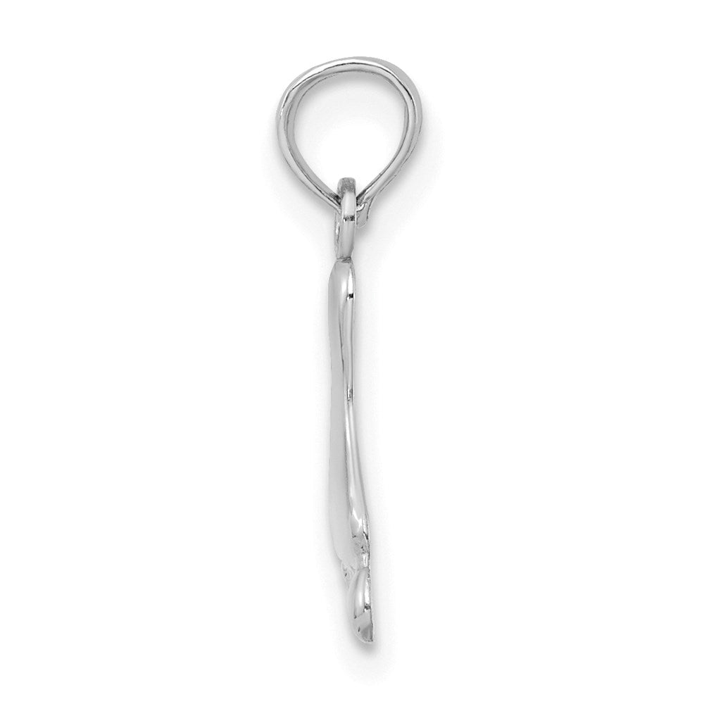 14K Weißgold Poliert Foot Charm