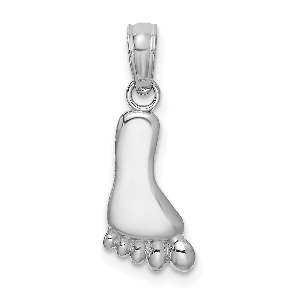 14K Weißgold Poliert Foot Charm
