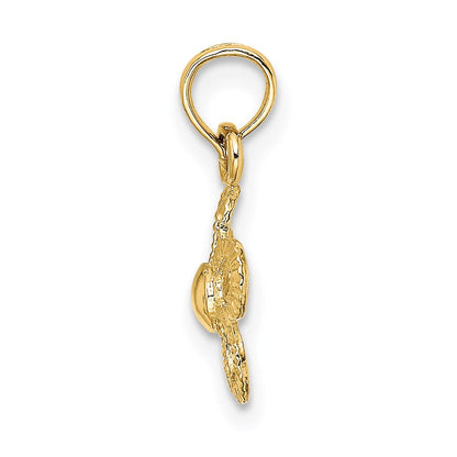 14K Gelbgold Mini Gänseblümchen Blume Charm
