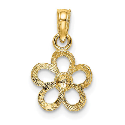 14K Gelbgold Mini Gänseblümchen Blume Charm