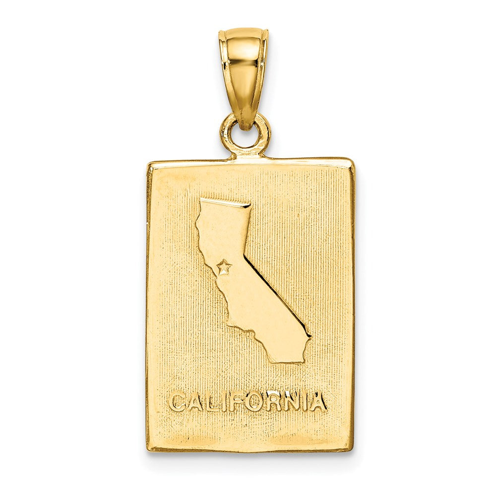 14K Gelbgold SAN FRANCISCO Wende-Charm
