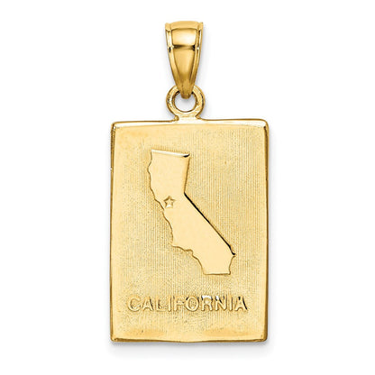 14K Gelbgold SAN FRANCISCO Wende-Charm