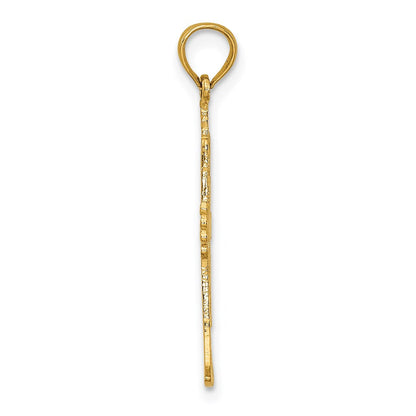 14K Gelbgold Poliert Trumpet Charm