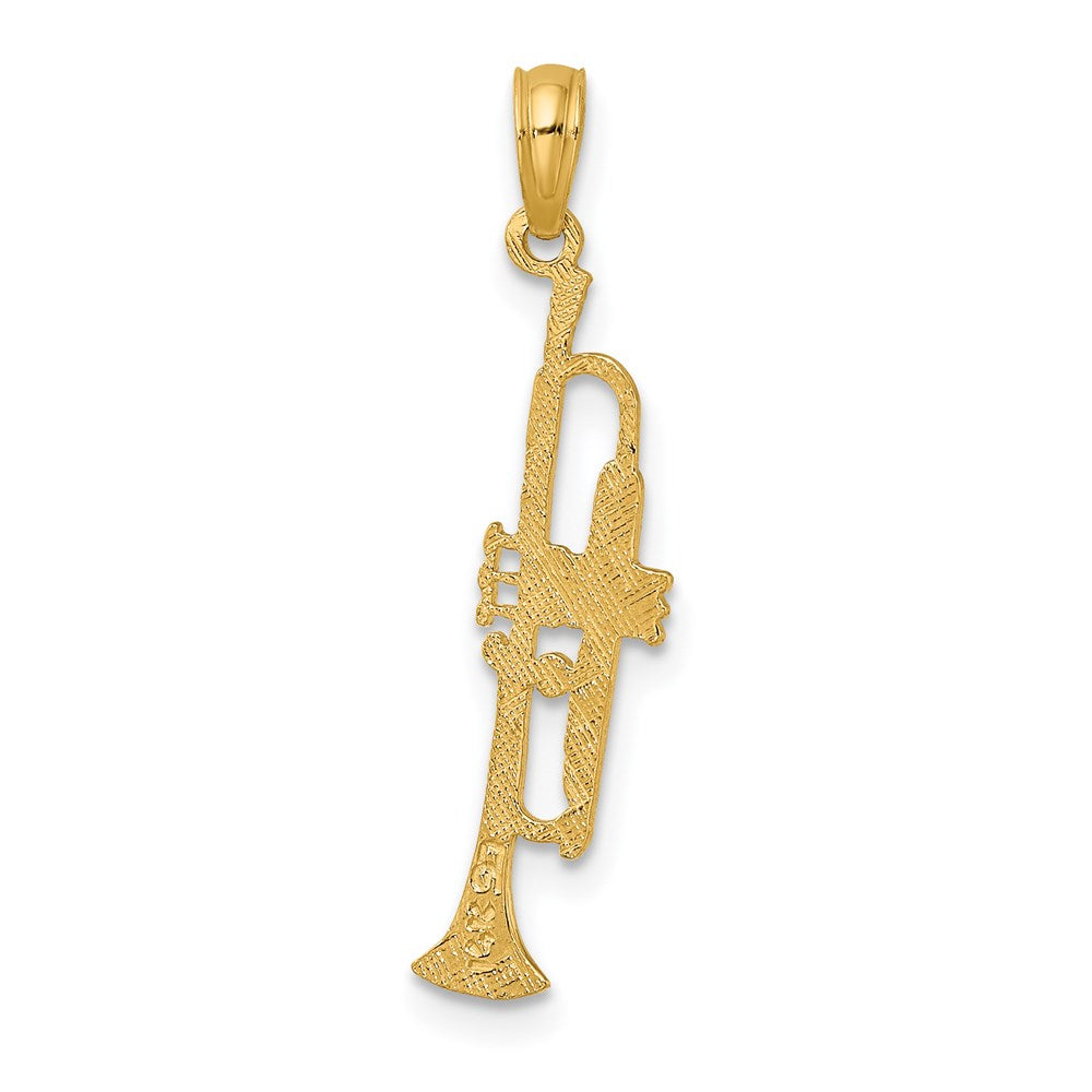 14K Gelbgold Poliert Trumpet Charm