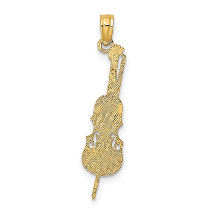 14K Gelbgold Poliert Graviert Upright Barsch Charm