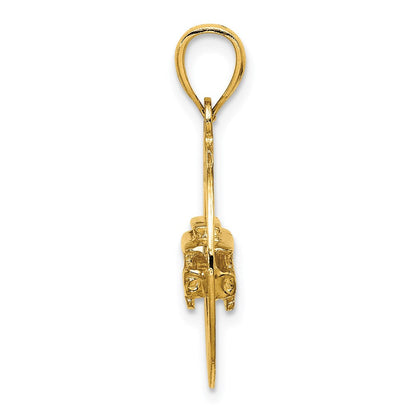 14K Gelbgold Charm „SAN FRANCISCO mit Cable Car