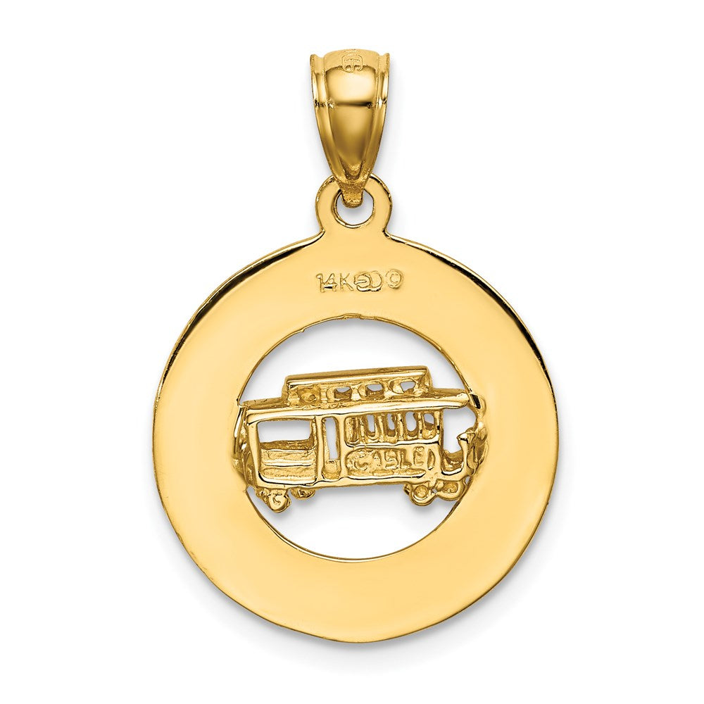 14K Gelbgold Charm „SAN FRANCISCO mit Cable Car