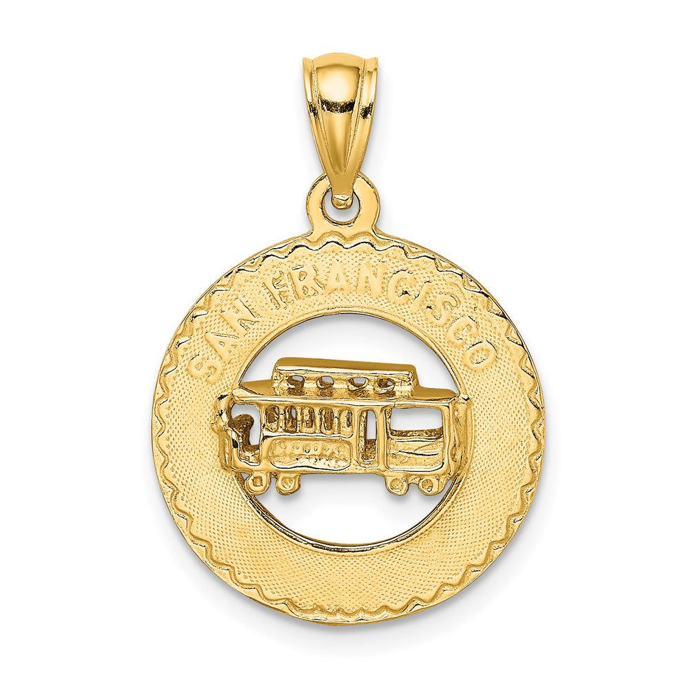 14K Gelbgold Charm „SAN FRANCISCO mit Cable Car