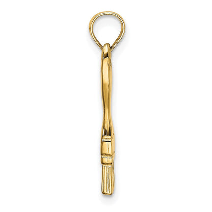 14K Gelbgold 3-d Paint Brush Charm