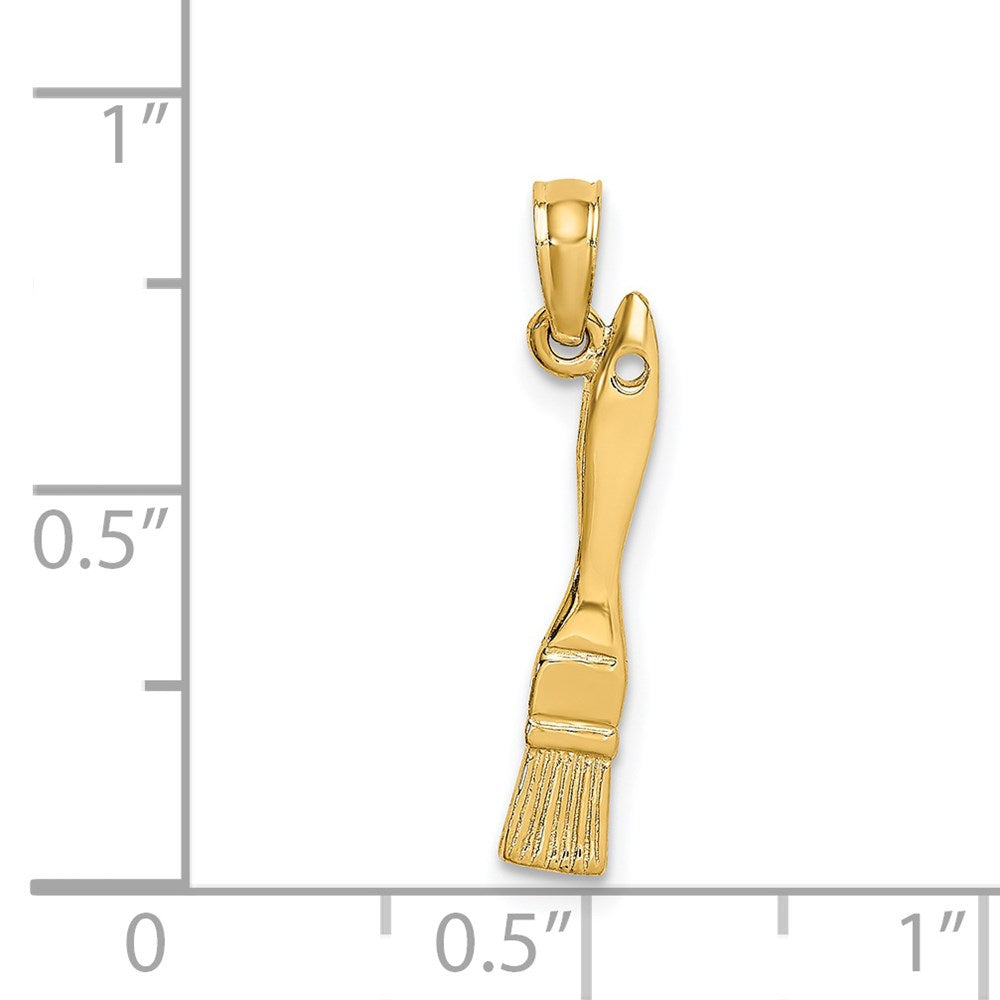 14K Gelbgold 3-d Paint Brush Charm