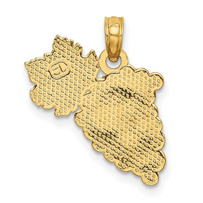 14K Gelbgold Weintrauben-Charm