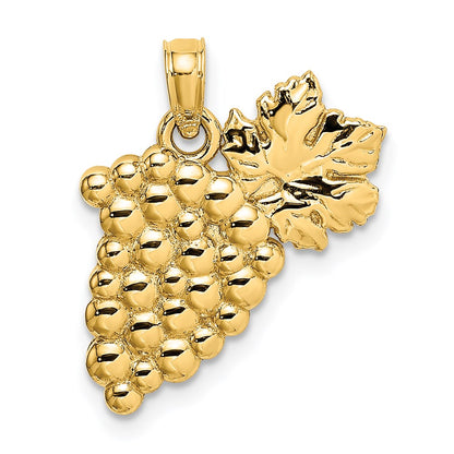 14K Gelbgold Weintrauben-Charm
