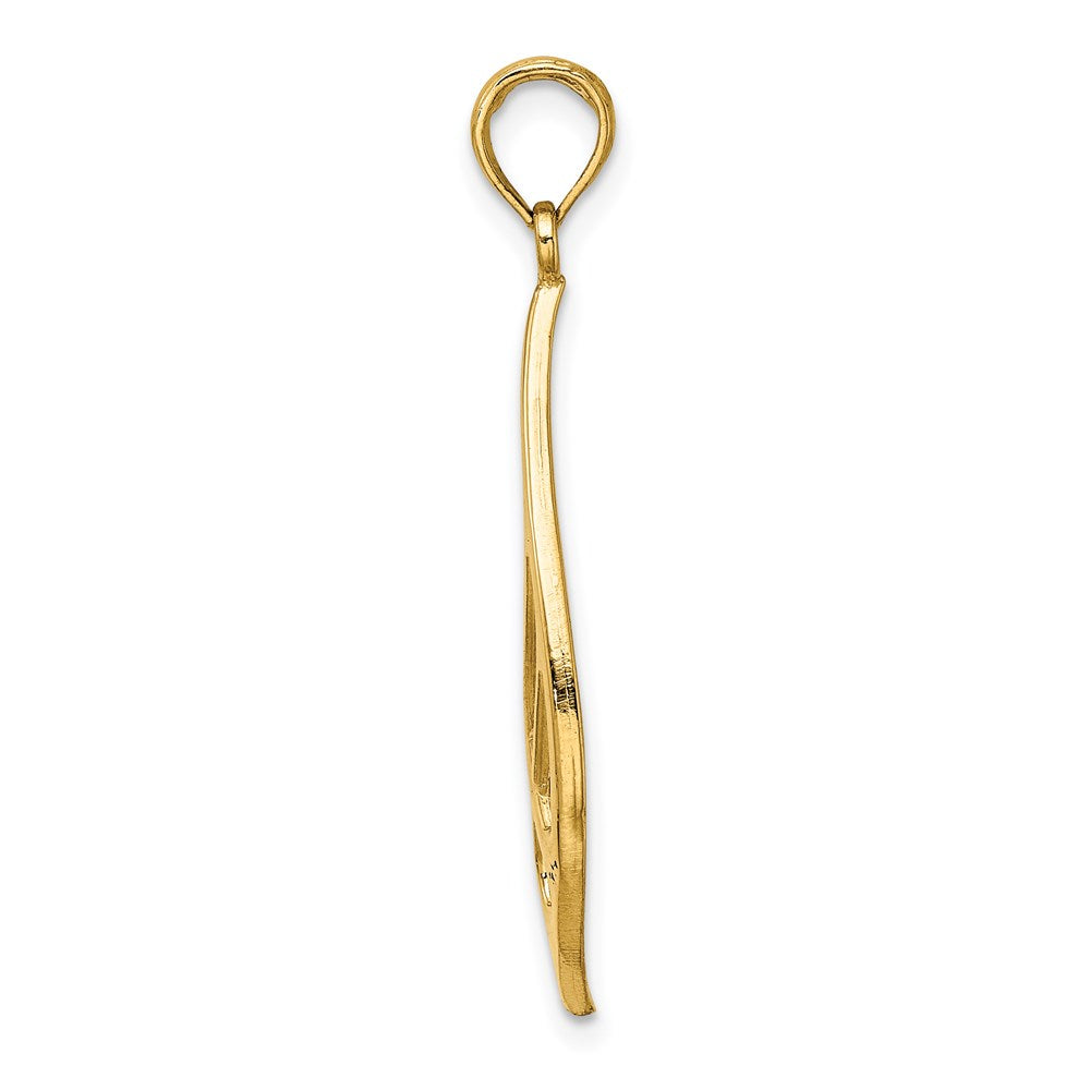 14K Gelbgold Keltisch Knoten Tropfen Charm