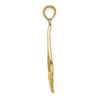 14K Gelbgold Keltisch Knoten Tropfen Charm