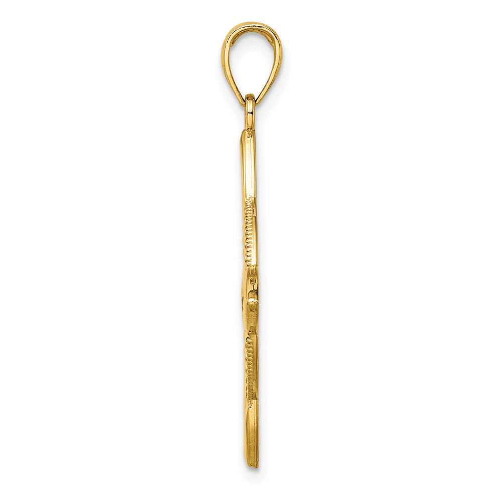 14K Gelbgold Großer Keltischer Ewigkeitsknoten-Charm
